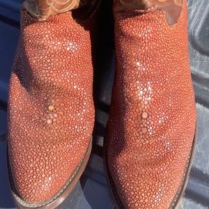 Lucchese Sz 10.5D shaved stingray boots